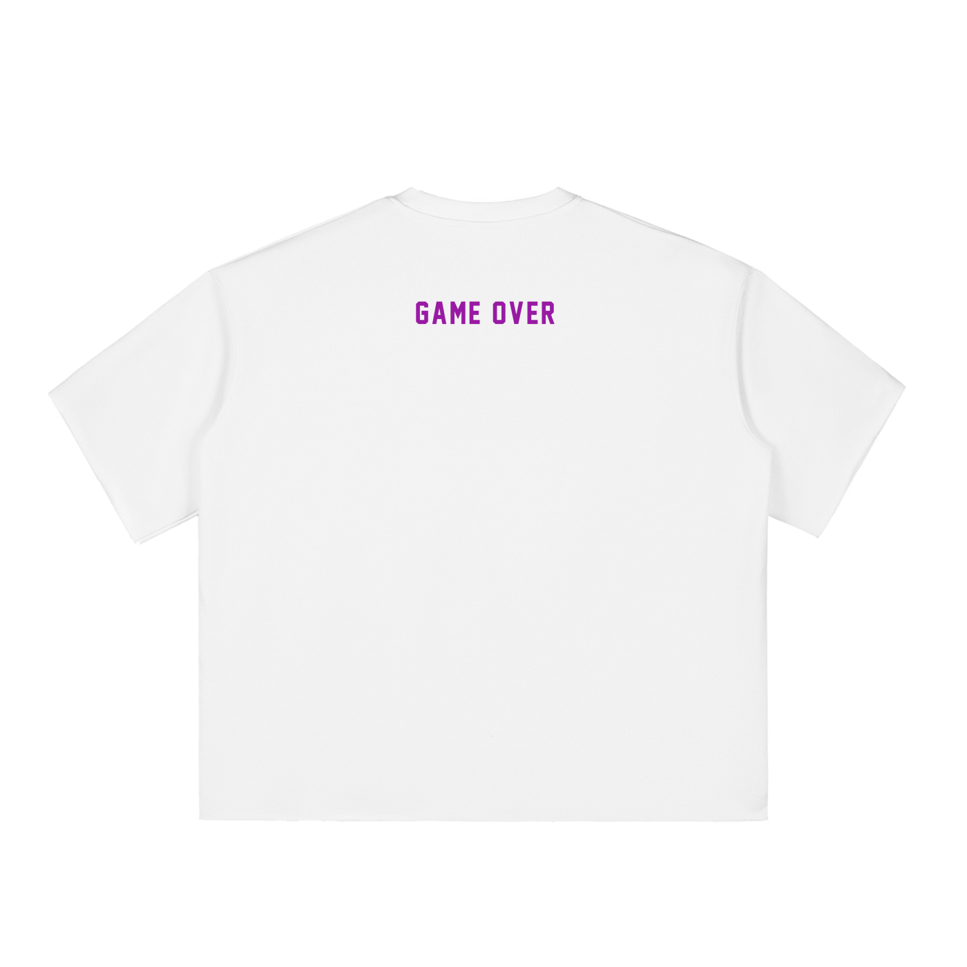 LISTEN UP SHOP - Boxy Half-Sleeve Raw-Edge T-Shirt