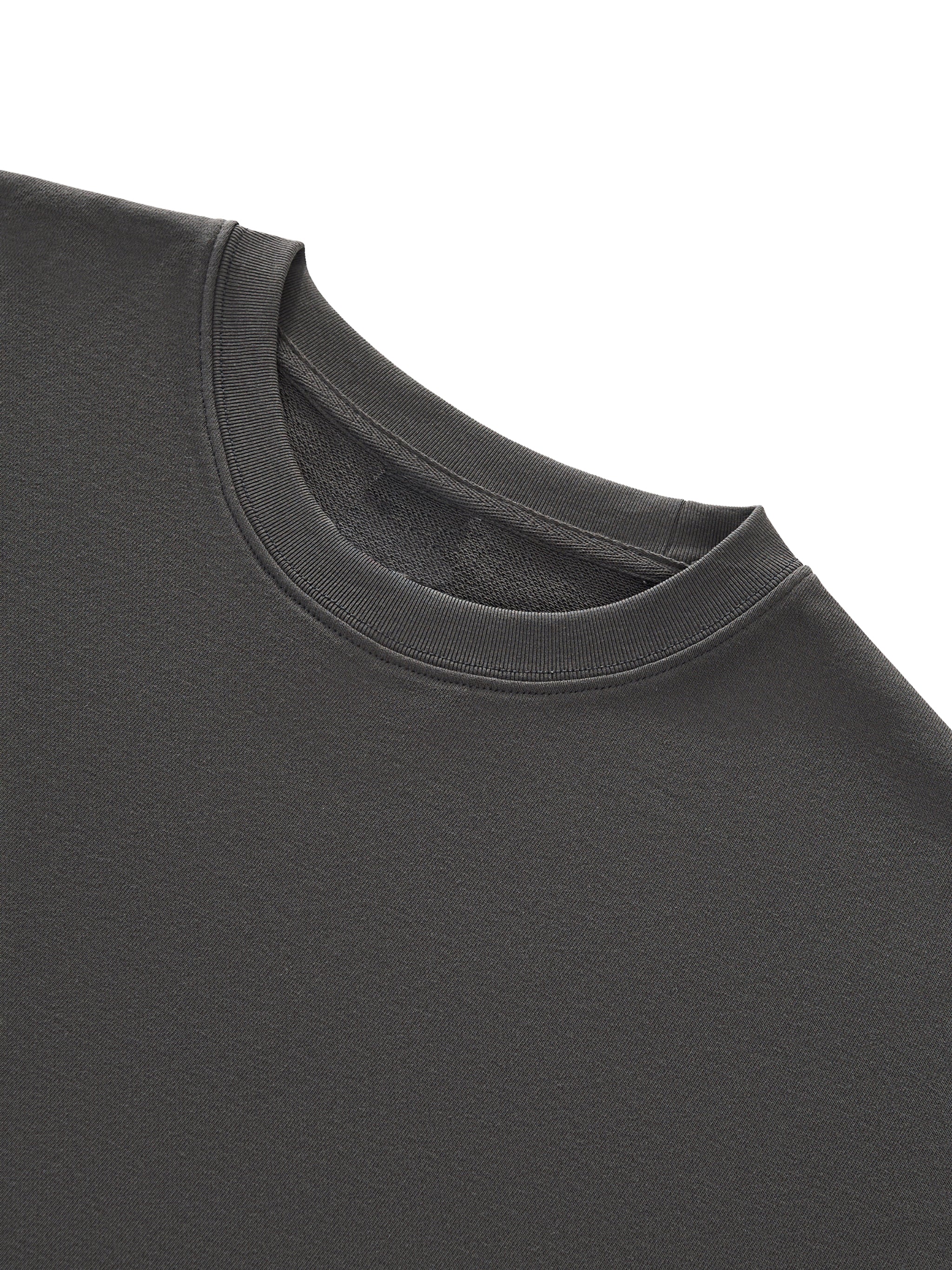 LISTEN UP SHOP - Boxy Half-Sleeve Raw-Edge T-Shirt